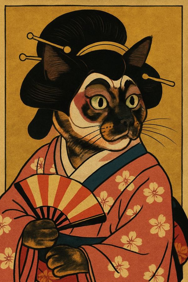 Hana as a kabuki actor