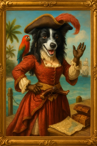 Mary as a pirate captain