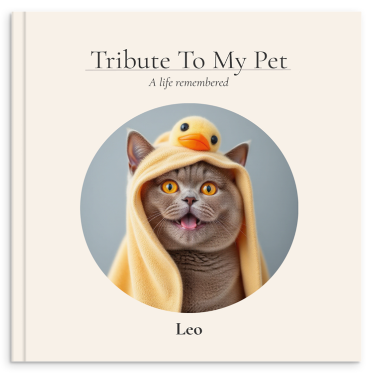 Leo's memorial book cover