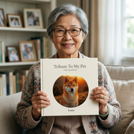 Example of a finished tribute book